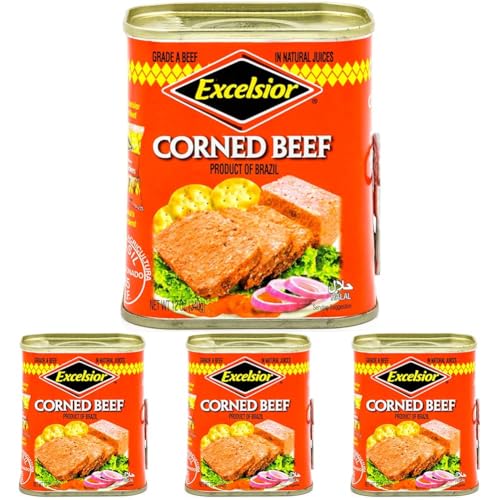 EXCELSIOR Corned Beef in Natural Juices, 12 Ounce (Pack of 4)